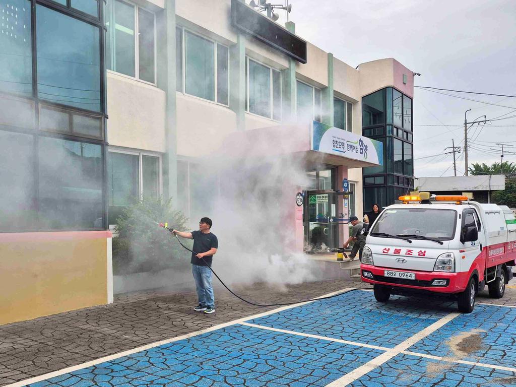 병곡면 화재 발생 대비 면 청사 소방 훈련