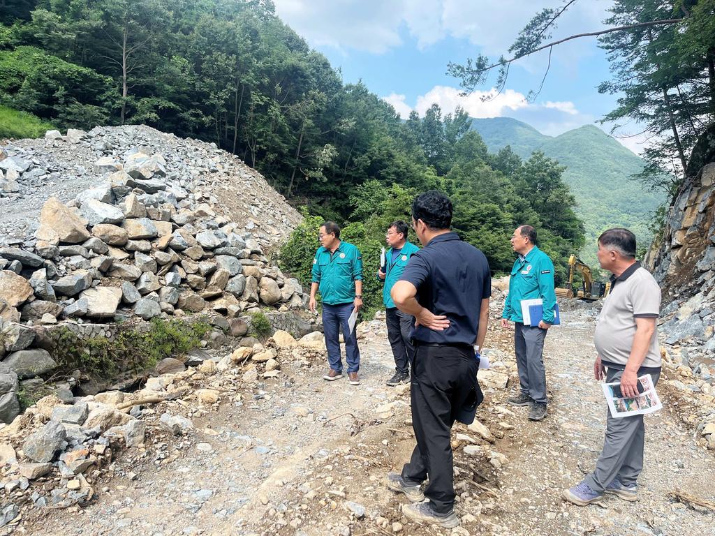 함양군 부군수 여름철 집중호우 대비 산림사업장 현장 점검