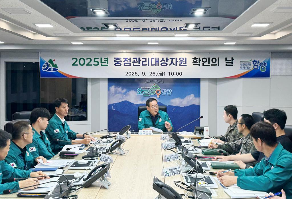 함양군 3분기 중점관리대상자원 확인의 날 회의