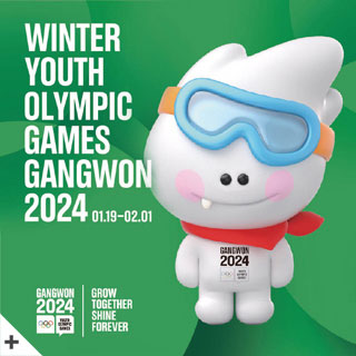 WINTER YOUTH OLYMPIC GAMES GANGWON 2024 01.19-02.01
GANGWON2024 GROW TOGETHER SHINE FOREVER
+
